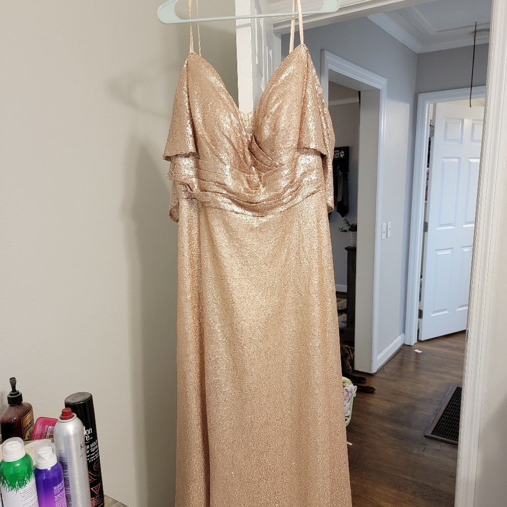 Champagne gold sequin dress